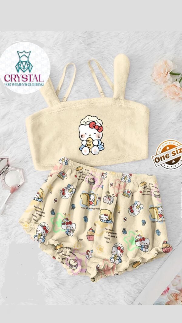 شورت فرو هيلو كيتي اصفر