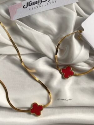 2025/12/1000123656.jpg ڤان كليڤ سيت ثنـائي قلاده وسوار احمر