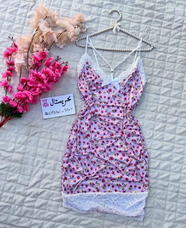 فستان ورد زبده