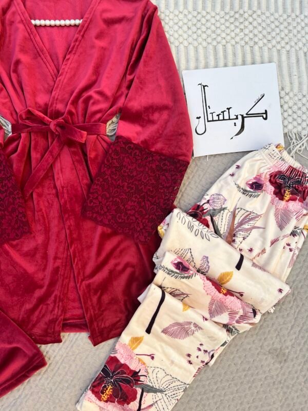 تراك ٣ قطع مشجر احمر