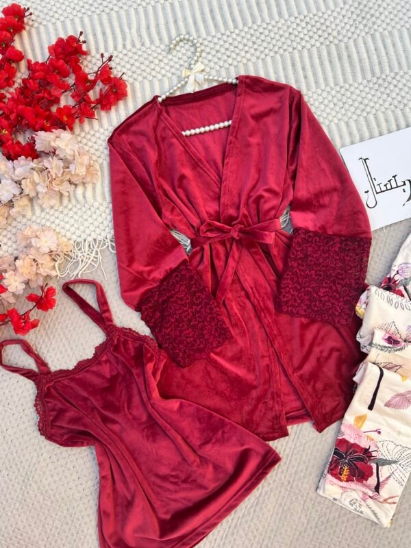 تراك ٣ قطع مشجر احمر