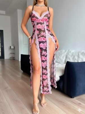 img_8963 لانجري طويل ورد دانتيل